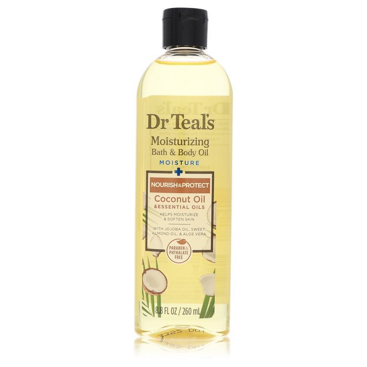 Dr Teal's Moisturizing Bath & Body Oil by Dr Teal's Nourishing Coconut Oil with Essensial Oils Jojoba Oil Sweet Almond Oil and Cocoa Butter 8.8 oz (Women) Dr Teal's Dr Teal's