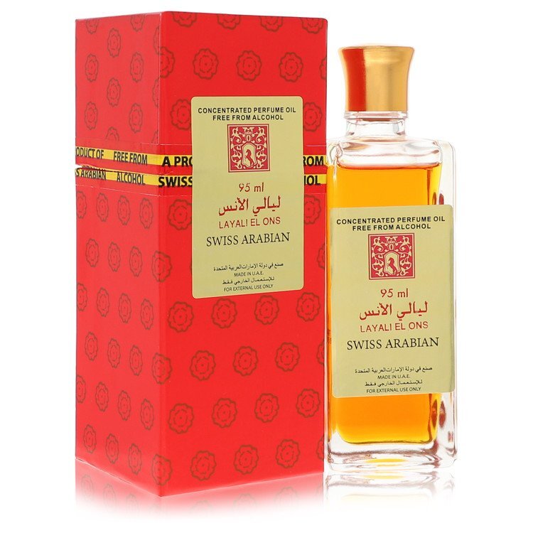 Swiss Arabian Layali El Ons by Swiss Arabian Concentrated Perfume Oil Free From Alcohol 3.21 oz (Women) Swiss Arabian Swiss Arabian