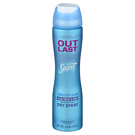 Secret Outlast Dry Spray Completely Clean Antiperspirant 3.8 Oz