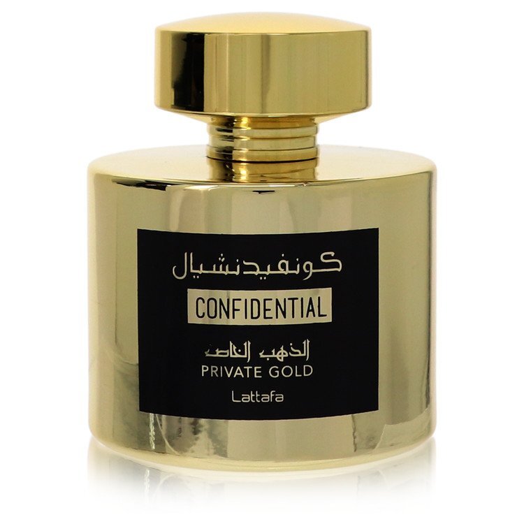 Lattafa Confidential Private Gold by Lattafa Eau De Parfum Spray (Unisex Unboxed) 3.4 oz (Men) Lattafa Lattafa