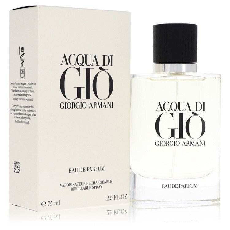 Acqua Di Gio by Giorgio Armani Eau De Parfum Refillable Spray 2.5 oz (Men) Giorgio Armani Giorgio Armani