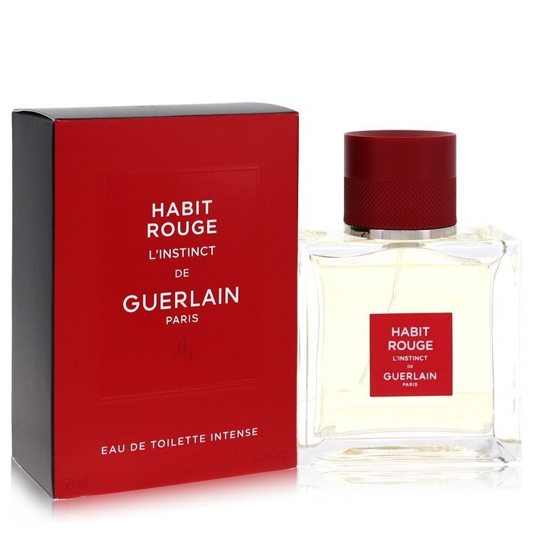 Habit Rouge L'instinct by Guerlain Eau De Toilette Intense Spray 1.6 oz (Men) Guerlain Guerlain