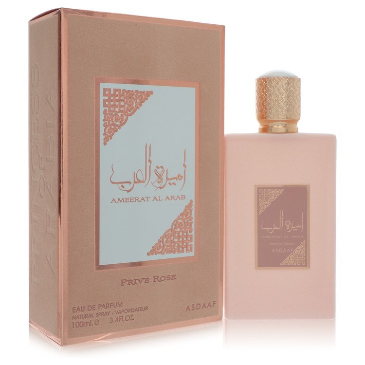 Lattafa Asdaaf Ameerat Al Arab Prive Rose by Lattafa Eau De Parfum Spray (Unisex) 3.4 oz (Women) Lattafa Lattafa