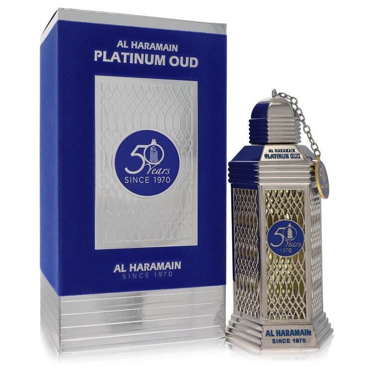 Al Haramain 50 Years Platinum Oud Eau de Parfum Spray 3.3 oz Unisex Al Haramain Al Haramain