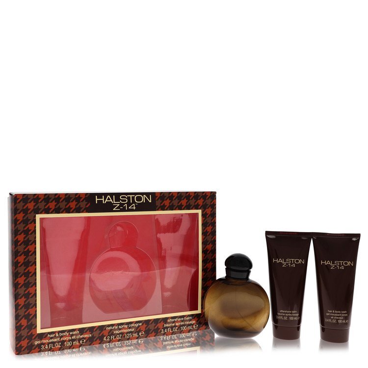 Halston Z-14 by Halston Gift Set -- 4.2 oz Cologne Spray + 3.4 oz After Shave Balm + 3.4 oz Hair & Body Wash (Men) Halston Halston