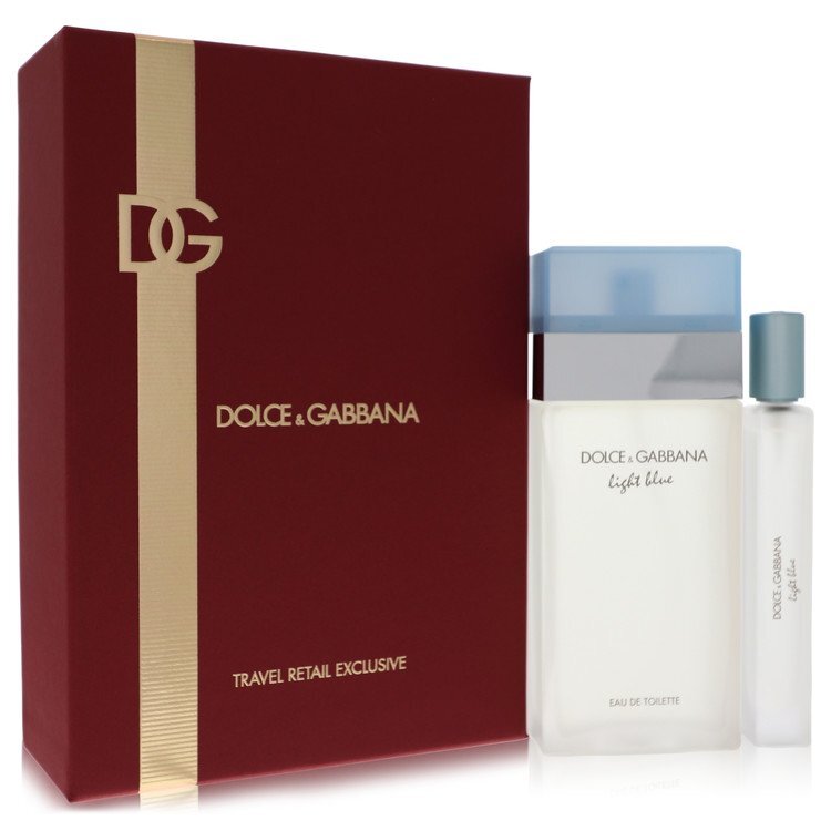 Light Blue by Dolce & Gabbana Gift Set -- 3.4 oz Eau De Toilette Spray + .33 oz EDT Spray Travel Exclusive (Women) Dolce & Gabbana Dolce & Gabbana