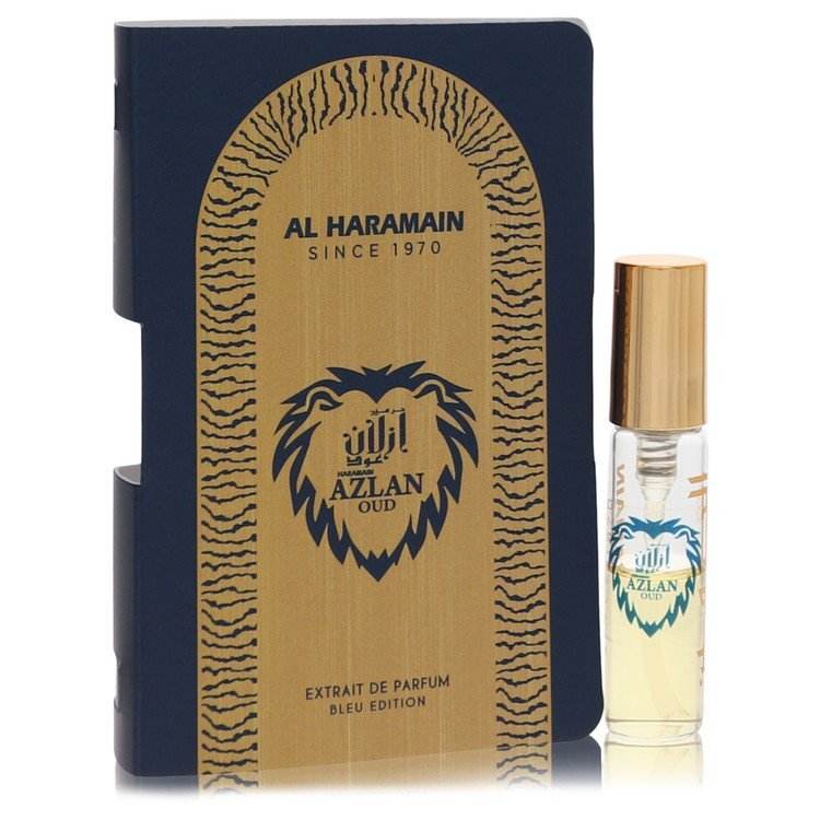 Al Haramain Azlan Oud Bleu Vial Sample 0.06 oz for Men Al Haramain Al Haramain