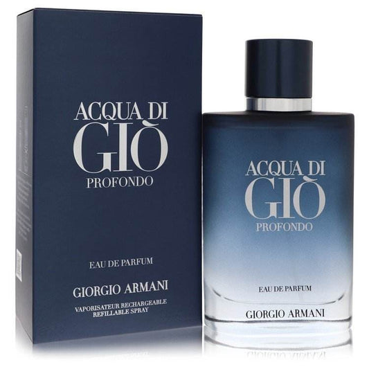Acqua Di Gio Profondo by Giorgio Armani Eau De Parfum Spray Refillable 3.3 oz (Men) Giorgio Armani Giorgio Armani