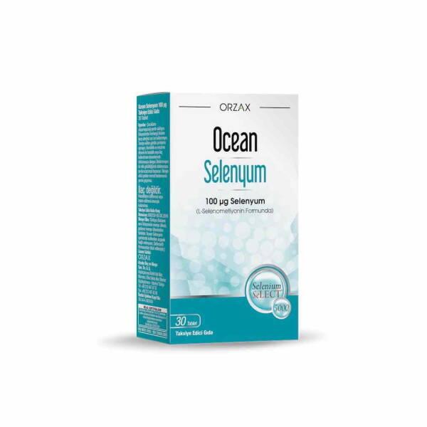 Ocean Selenyum - Suplemento alimenticio de selenio de 100 µg en tabletas para adultos y niños mayores de 11 años - 30 unidades