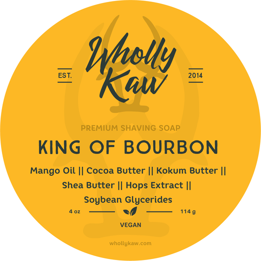 Wholly Kaw King of Bourbon Shaving Collection Shaving Set Pasteur Pharmacy Vegan Shaving Soap 4 oz