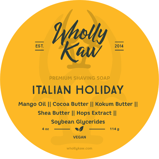 Wholly Kaw Italian Holiday Shaving Collection Shaving Set Pasteur Pharmacy Vegan Shaving Soap 4 oz