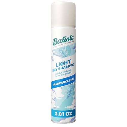 Champú seco Batiste Light, spray en aerosol sin fragancia (3.81 oz)
