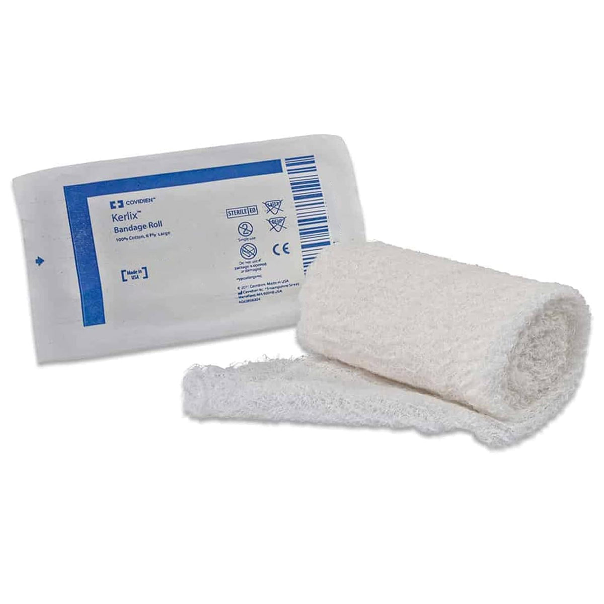 Covidien 6725 Kerlix Gauze Bandage Roll, Sterile Soft Pouch, 6-ply, 3.4" x 3.6 Yards Size