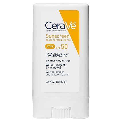 CeraVe Mineral Sunscreen Stick SPF 50 | InvisibleZinc Face Sunscreen with Zinc Oxide | 0.47 oz Sunscreen Pasteur Pharmacy