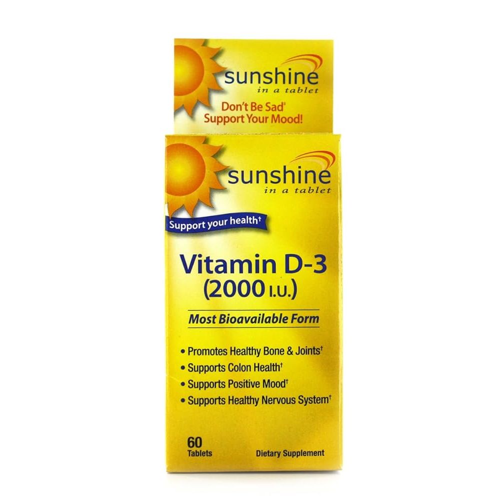SUNSHINE VITAMIN D3 TB 2000U 60 Vitamins & Supplements Pasteur Pharmacy