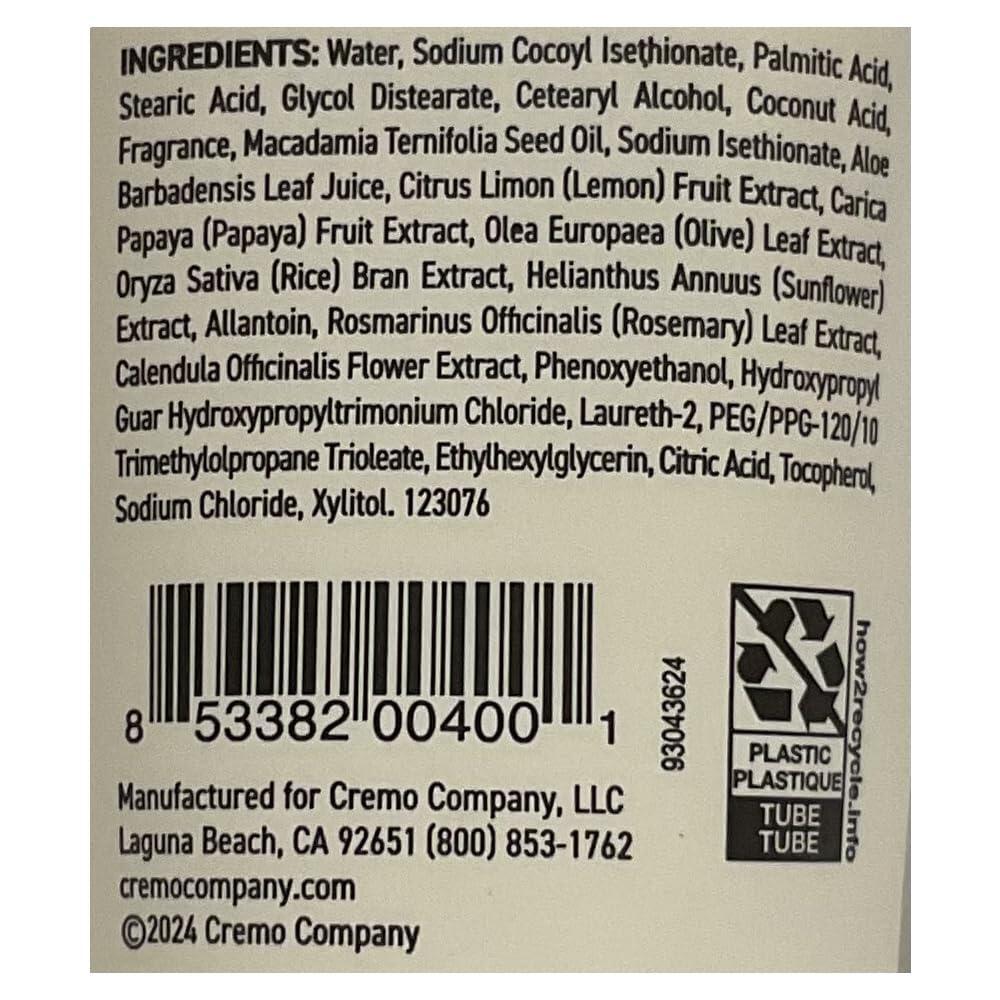 Cremo Classic Citrus Moisturizing Formula Shave Cream 6 Oz Shave Cream Pasteur Pharmacy