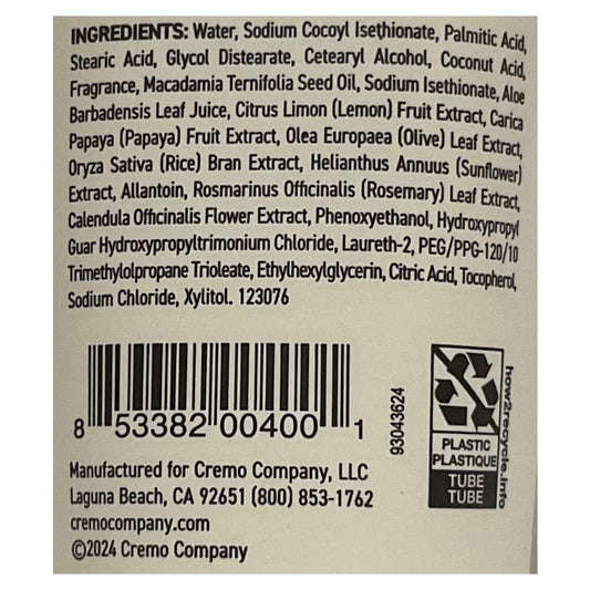 Cremo Classic Citrus Moisturizing Formula Shave Cream 6 Oz Shave Cream Pasteur Pharmacy