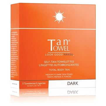 Tan Towel Total Body Dark Tan Towelette 5-Pack Self Tanner Pasteur Pharmacy