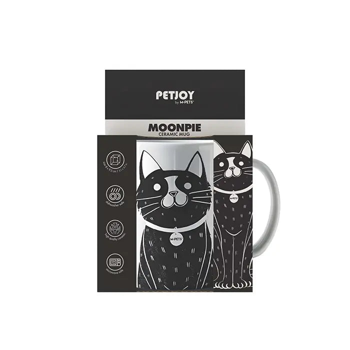 Mug M-Pets Petjoy Moonpie Noir & Blanc 350 ml