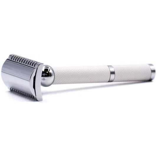 Parker 70C White and Chrome Open Comb Safety Razor Safety Razor Pasteur Pharmacy