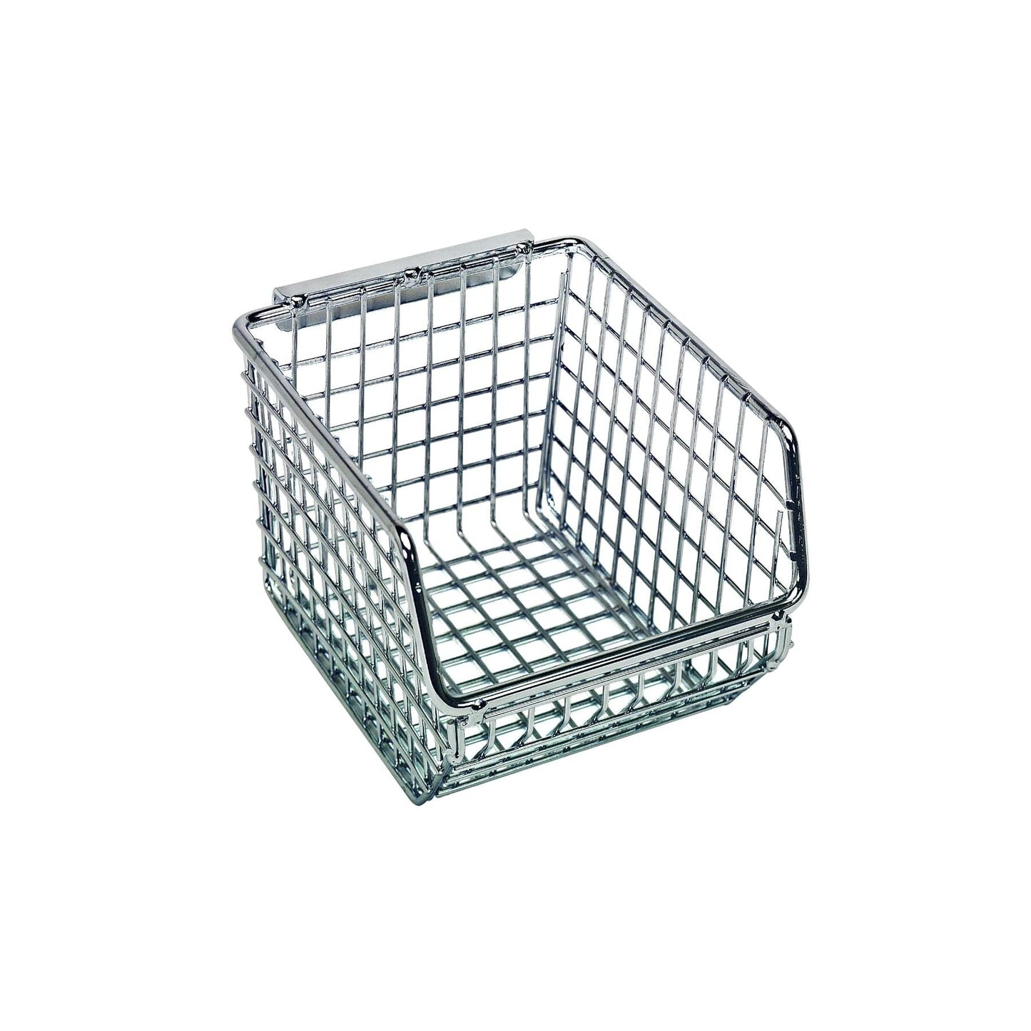 Quantum Storage Systems Chrome Wire Mesh Stack & Hang Bins (20-Pack) Industrial Storage Pasteur Pharmacy