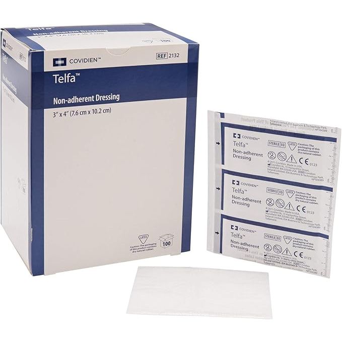 Telfa 1050 Ouchless Non-Adherent Wound Dressing Pads 3" x 4" Sterile Medical Tape & Bandages Pasteur Pharmacy