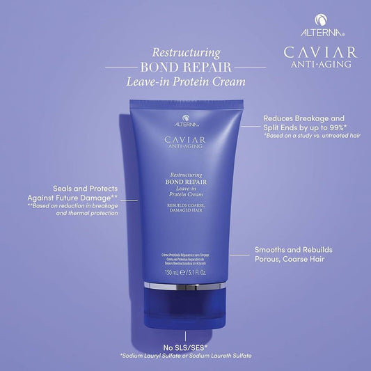 Alterna Caviar Restructuring Bond Repair Leave-in Protein Cream 5.1 oz Hair Treatment Cream Pasteur Pharmacy