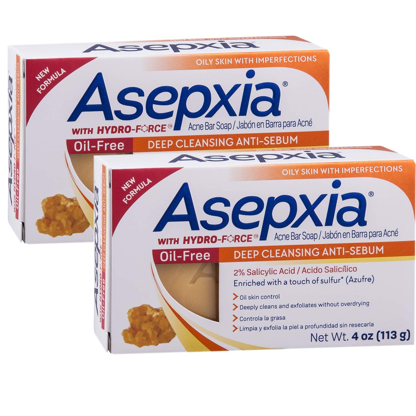 Asepxia Oil-Free Deep Cleansing Anti-Sebum Acne Bar Soap 4.0 oz Skin Care Pasteur Pharmacy