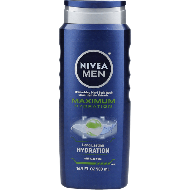 Nivea Men Maximum Hydration 3-in-1 Body Wash 16.9 oz Body Wash Pasteur Pharmacy