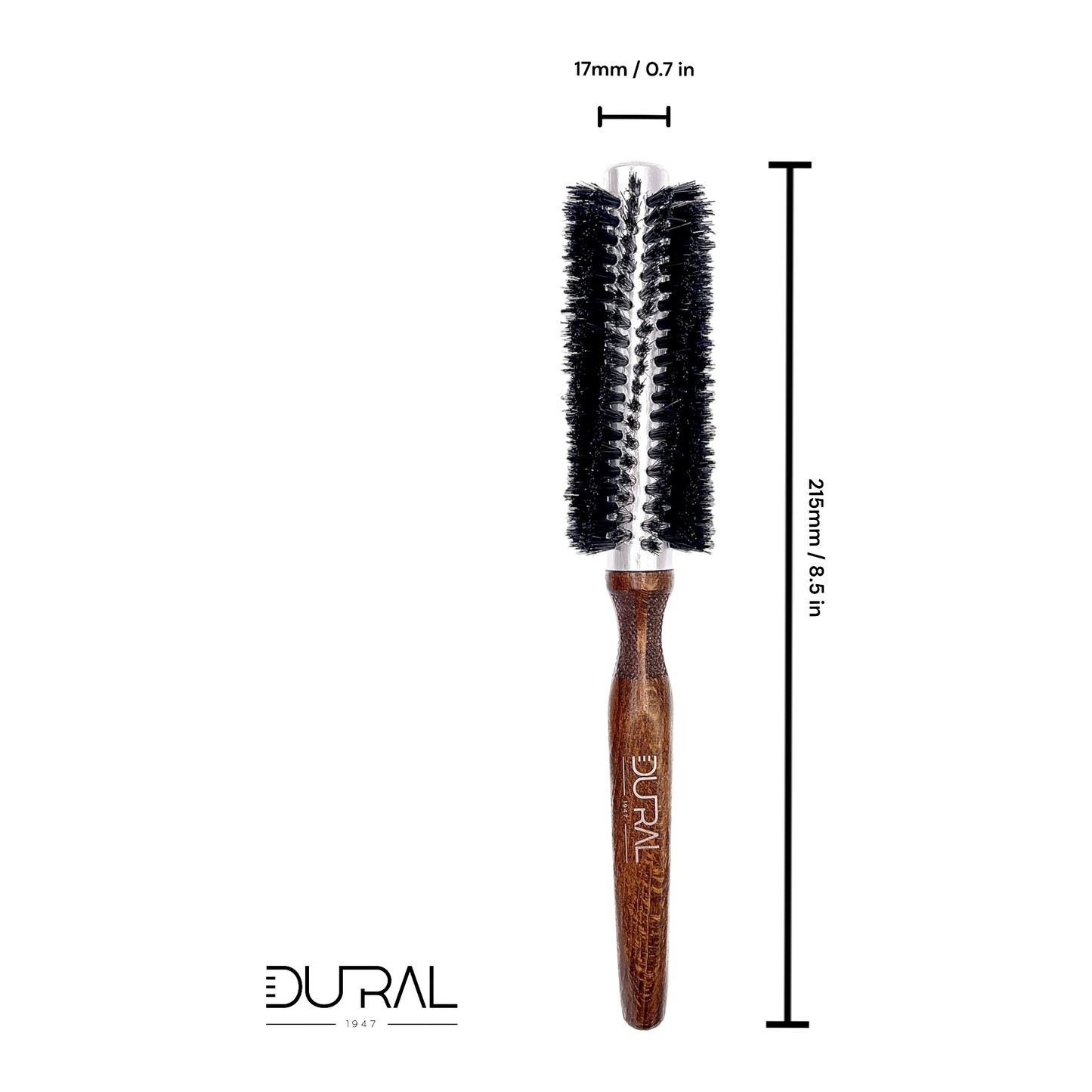 Dural Hair Brush 12 Rows Wood/Steel Pure Wild Boar Bristles Hair Brush Pasteur Pharmacy