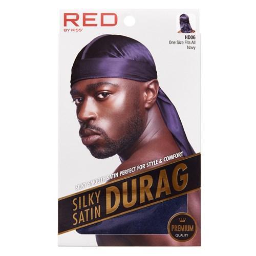 Red By Kiss Premium Silky Satin Durag - Navy Upgraded Extra Long Tails HD06 Bandanas Pasteur Pharmacy