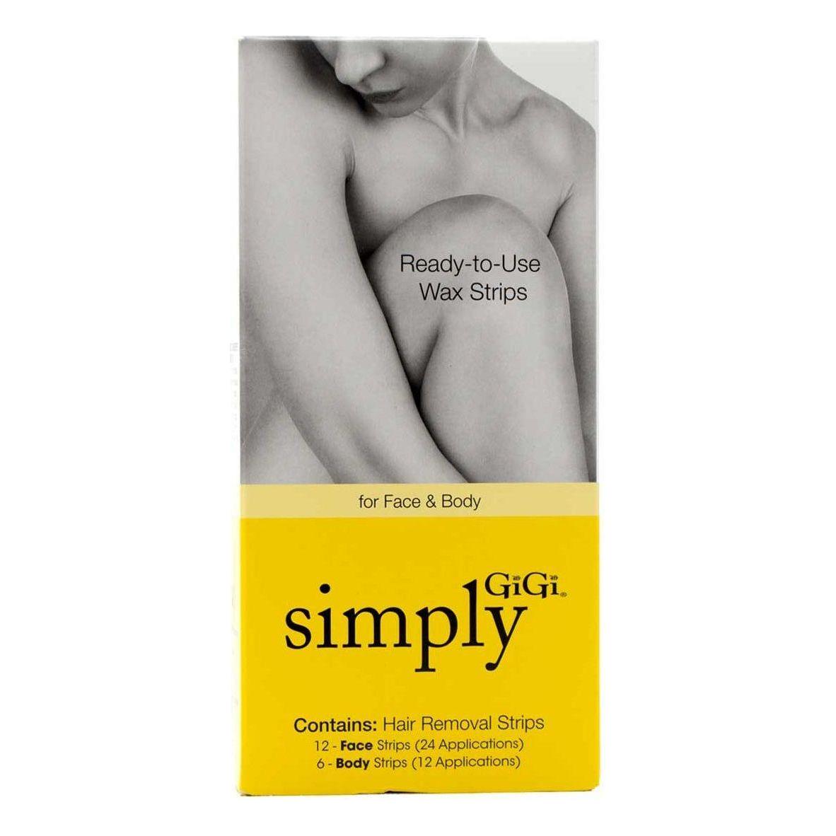 Gigi Simply Hair Removal Strips 12 Face - 6 Body Hair Removal Strips Pasteur Pharmacy
