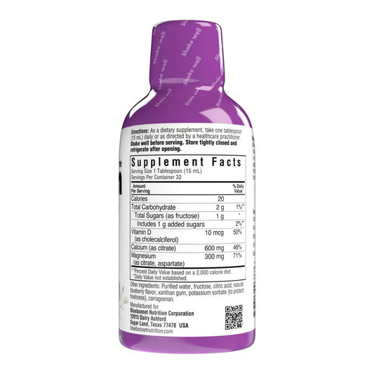 Bluebonnet Liquid Calcium Magnesium Citrate-blueberry - 16 Oz Vitamins & Supplements Pasteur Pharmacy