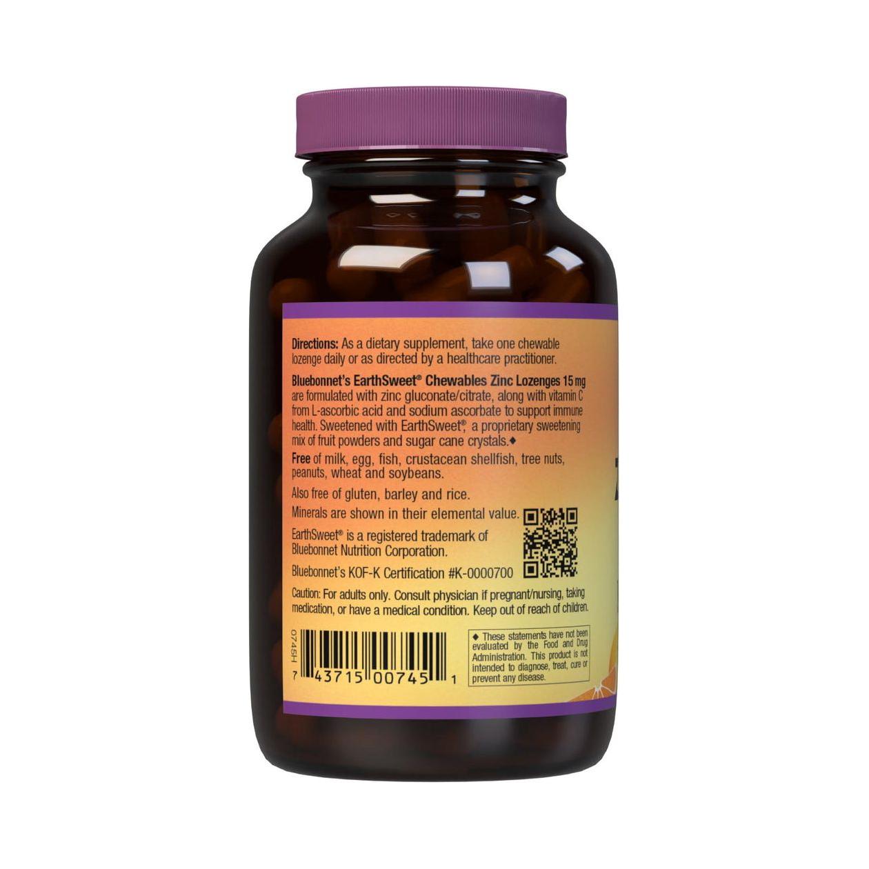 Bluebonnet EarthSweet Zinc Orange Flavor - 60 Lozenges Dietary Supplements Pasteur Pharmacy