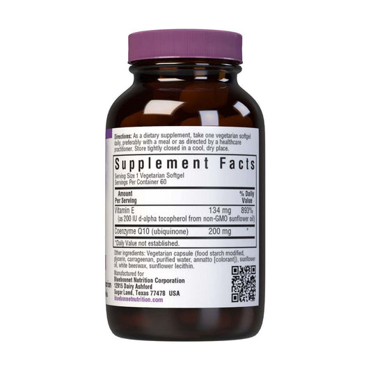 BlueBonnet CoQ-10 200 mg, 60 Vegetarian Softgels Vitamins & Supplements Pasteur Pharmacy