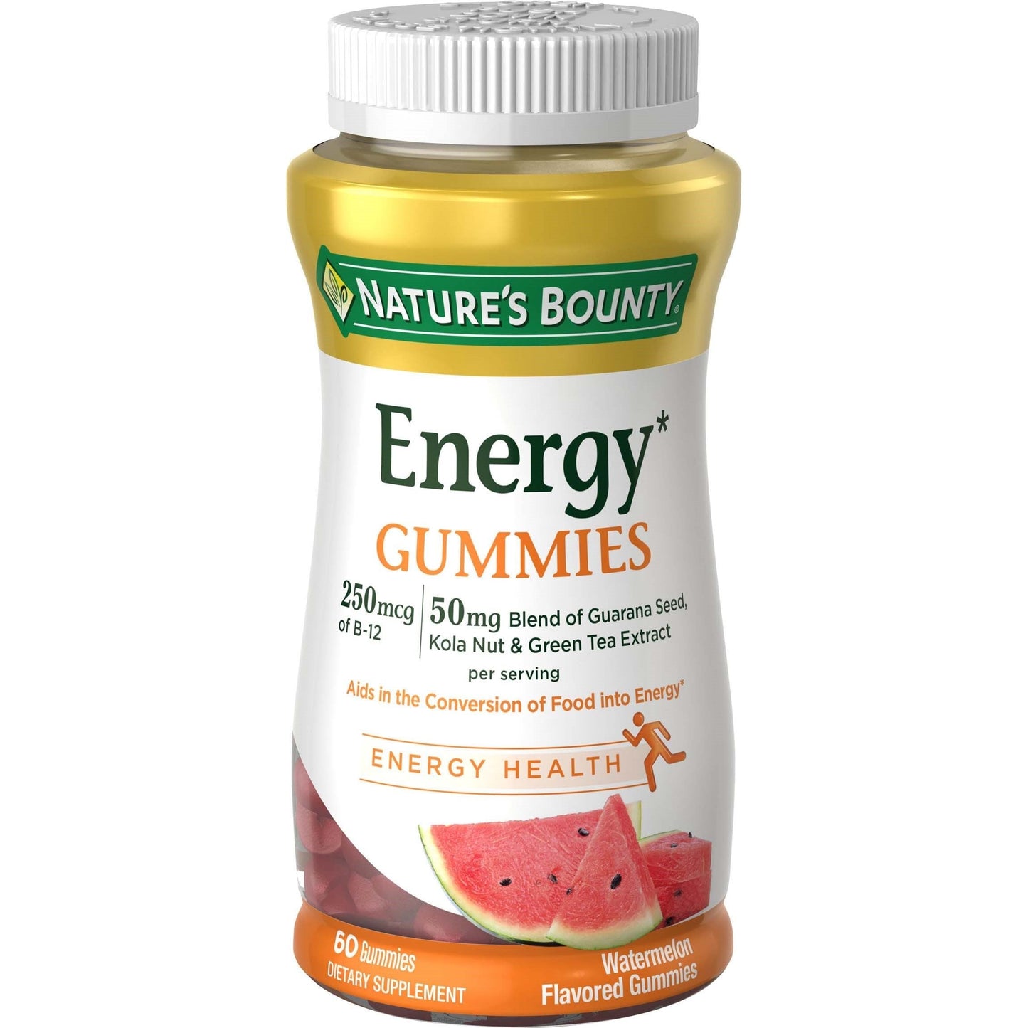 Nature's Bounty Energy Gummies, Watermelon Flavored, 60 Gummies Vitamins & Supplements Pasteur Pharmacy