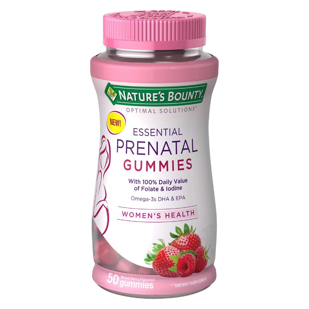 Nature's Bounty Optimal Solutions Essential Prenatal, Gummies, Mixed Berry Flavored Personal Care Pasteur Pharmacy