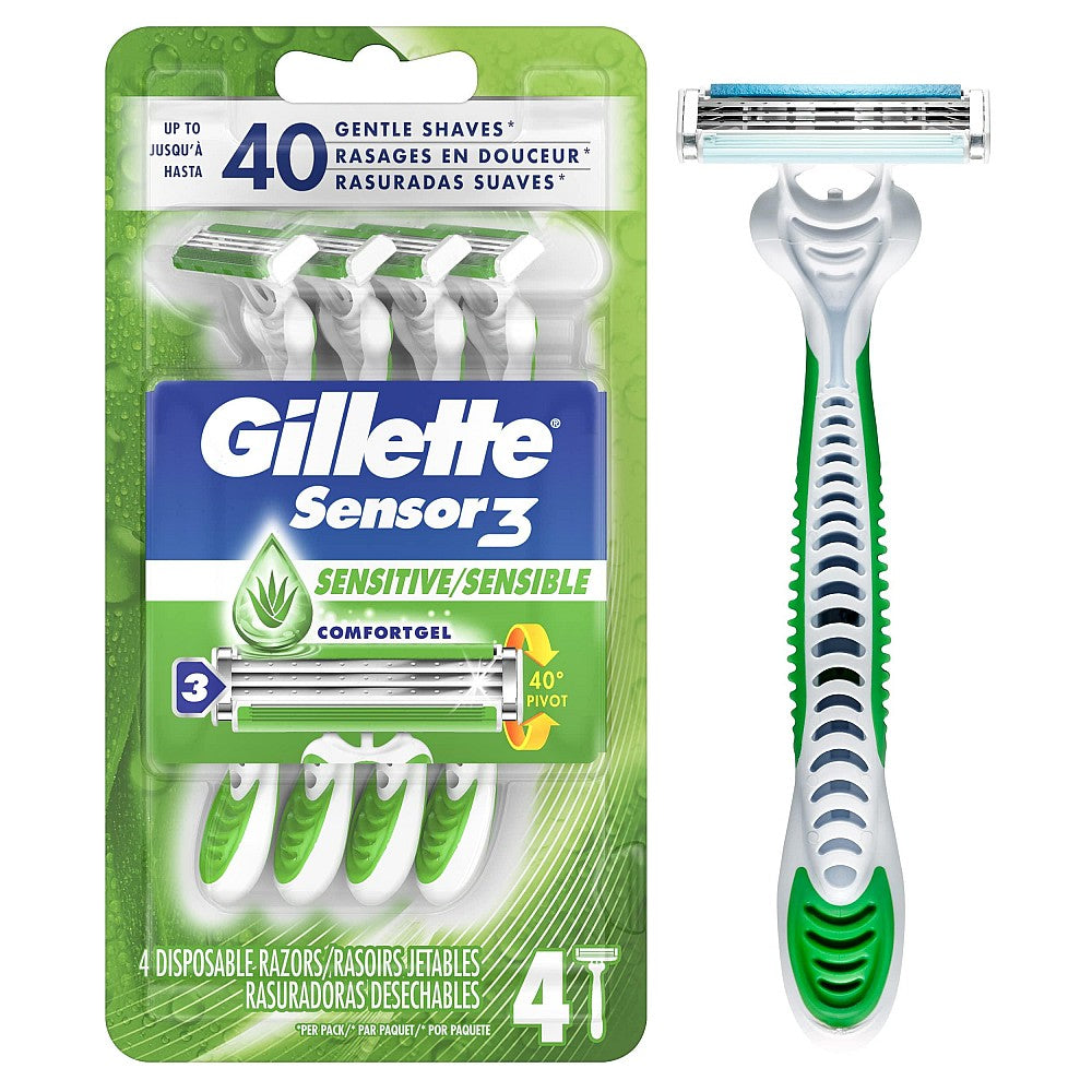 Gillette Sensor 3 Sensitive Disposable Razors With Mach 3 Razor Razor Blades Pasteur Pharmacy