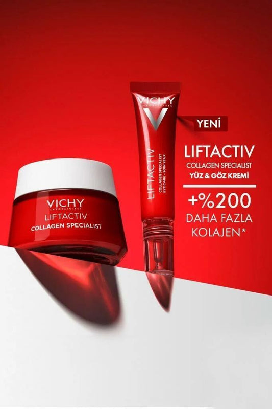 Crème contour des yeux anti-âge Vichy Liftactiv Collagen Specialist - Réduit les ridules et les rides, 15 ml