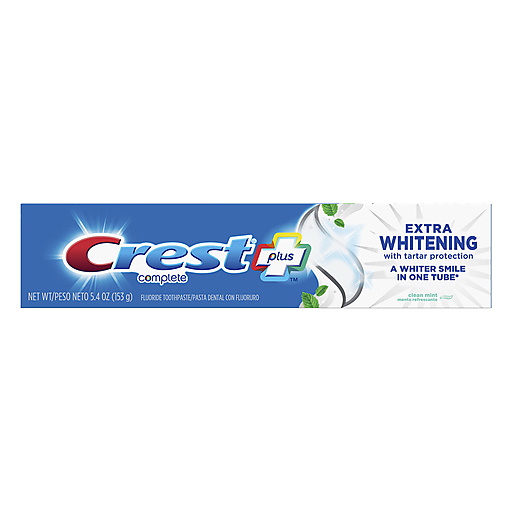 Crest Complete Plus Toothpaste, Fluoride, Clean Mint, Extra Whitening