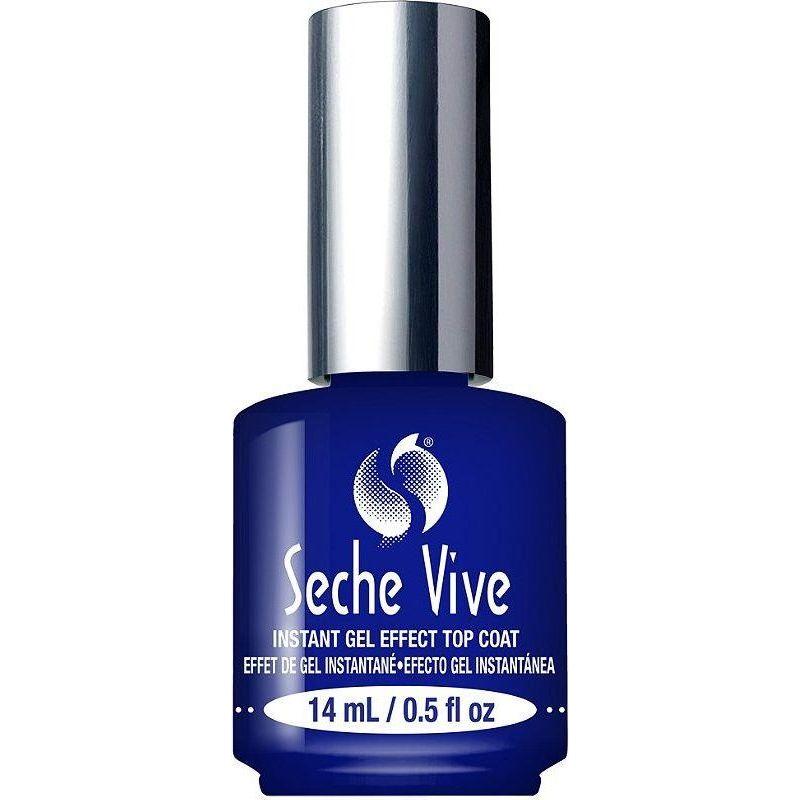 Top coat effet gel Seche Vive pour nail art, 0,5 oz