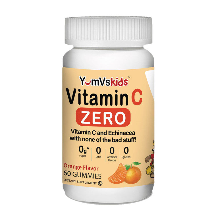 Yum-Vs Vitamins Vitamin C Echinacea Zero Gummies For Kids, Natural Orange Flavor Chewables Vitamins & Supplements Pasteur Pharmacy