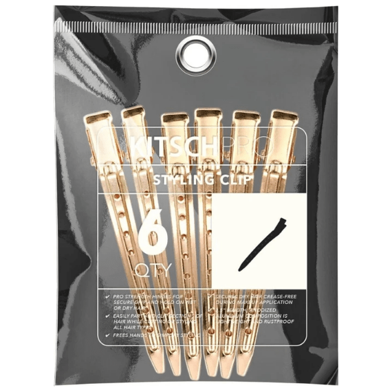 Kitsch Styling Clip 6pcs - Gold Hair Styling Clip Pasteur Pharmacy
