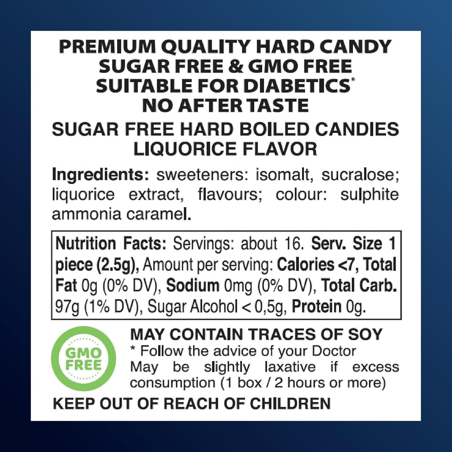 Swiss Imports Liquorice Sugarfree Candy Bonbons - 1.4oz Candy Pasteur Pharmacy