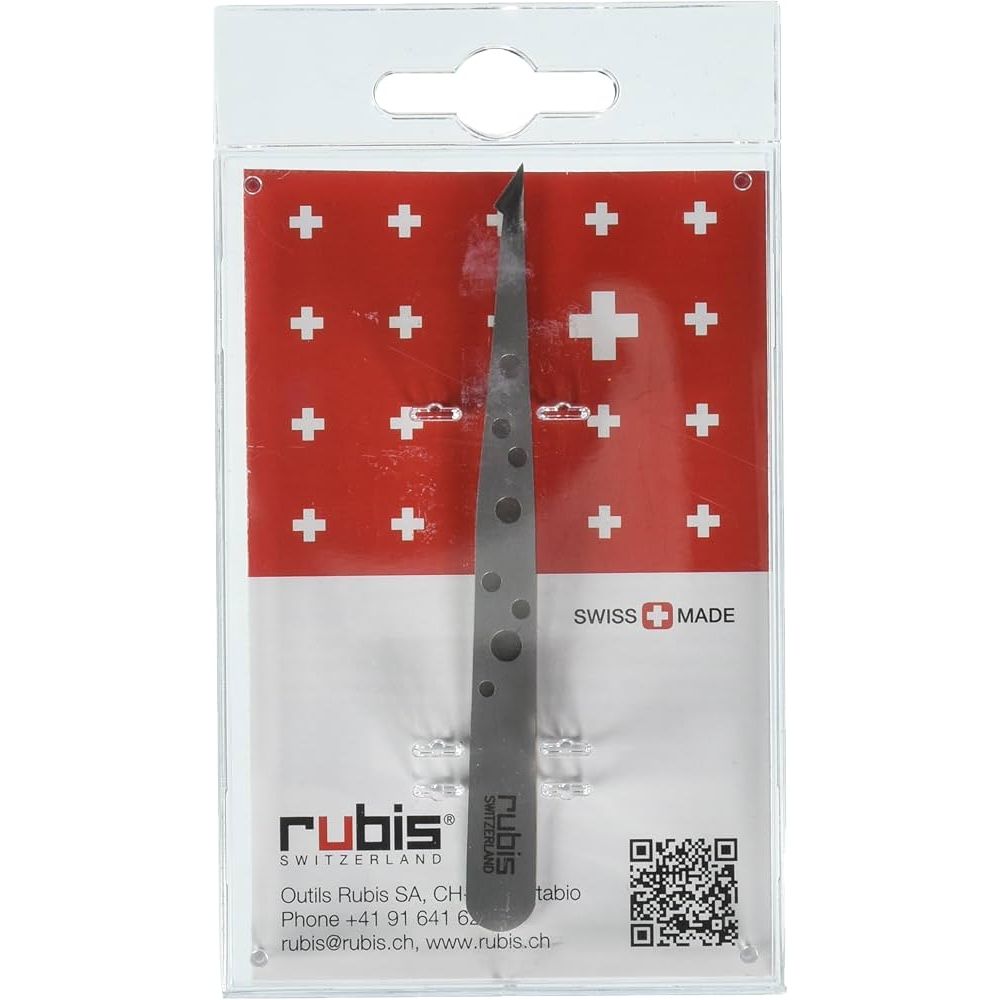 Rubis Switzerland Evolution Two Tip Tweezer-Silver Tweezers Pasteur Pharmacy