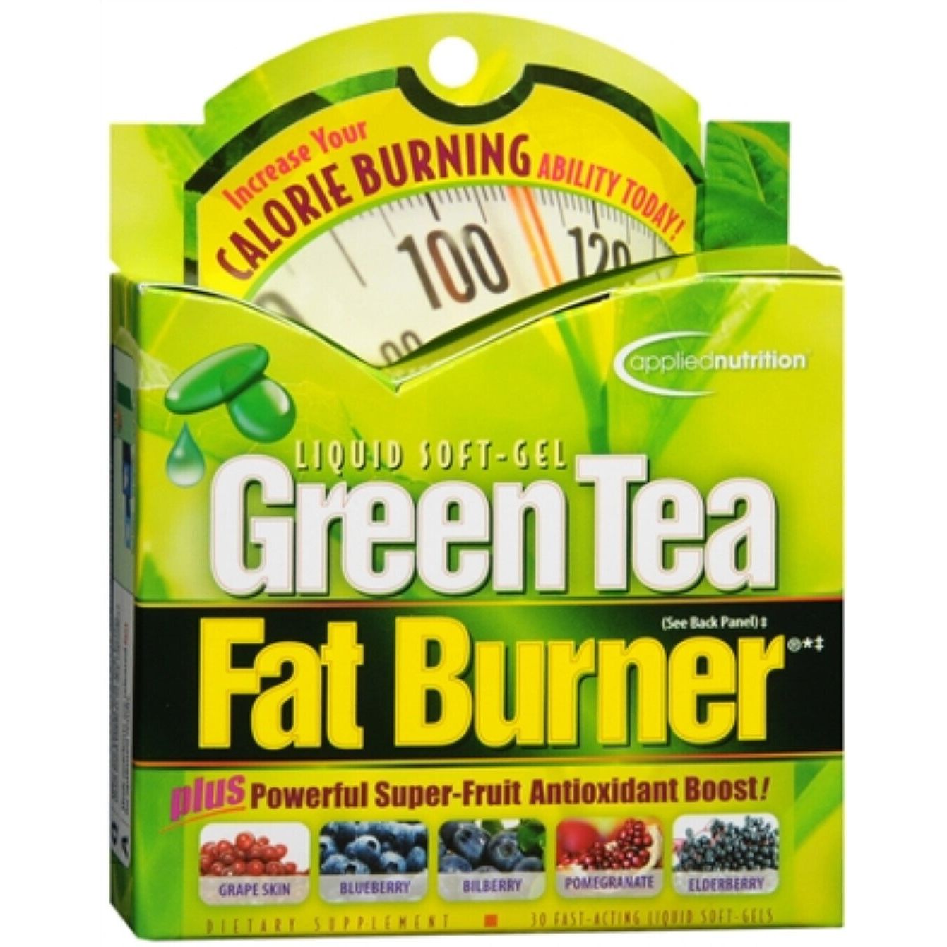 Green Tea Fat Burner Applied Nutrition Liquid Soft-Gels 30 Soft Gels Fitness & Nutrition Pasteur Pharmacy