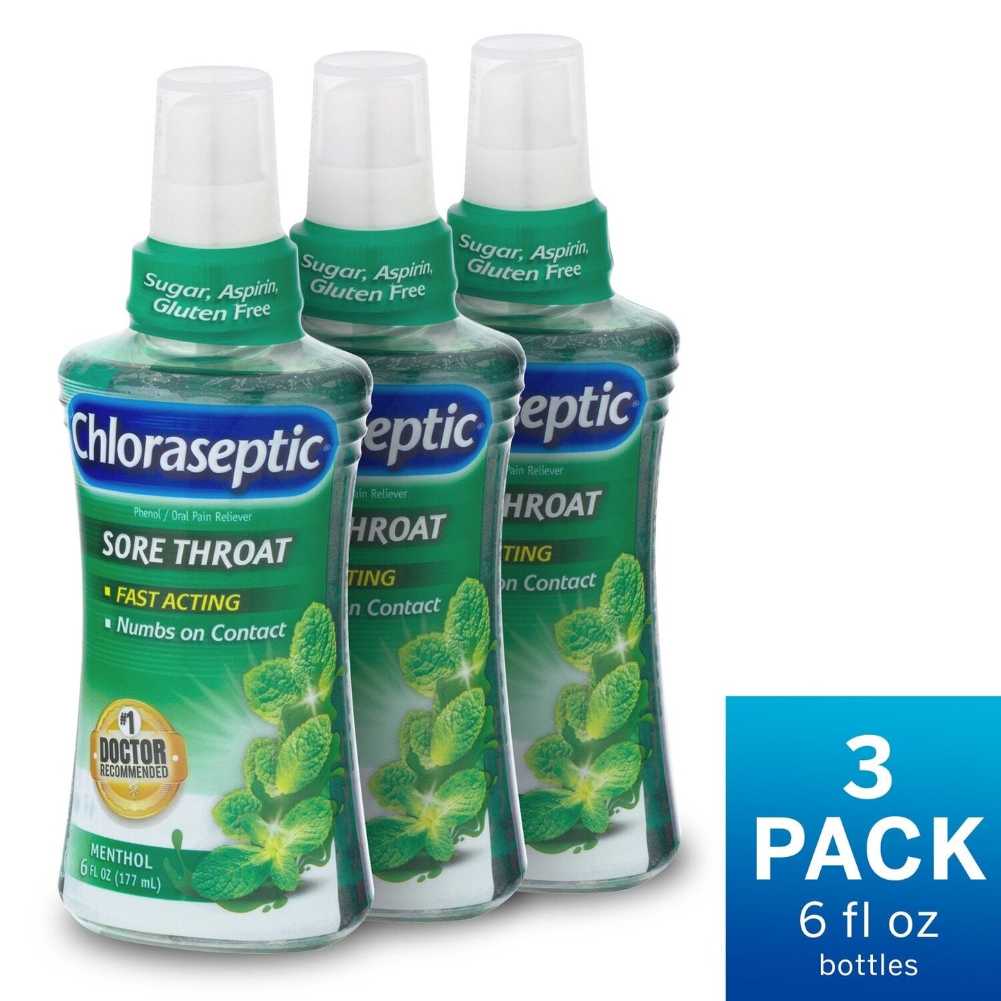 Chloraseptic Sore Throat Relief Spray - Menthol Flavor, 6 fl oz Medicine & Drugs Pasteur Pharmacy