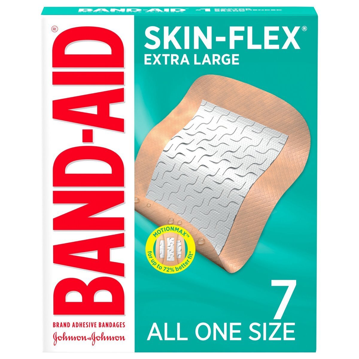 Band-Aid Skin Flex Adhesive Bandages Extra Large 7Ea First Aid Pasteur Pharmacy