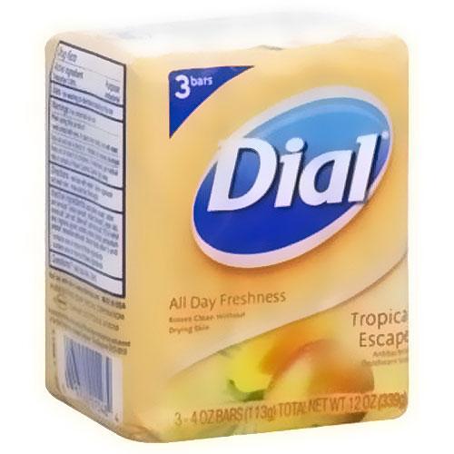 Dial Deodorant Soap, Antibacterial, Tropical Escape