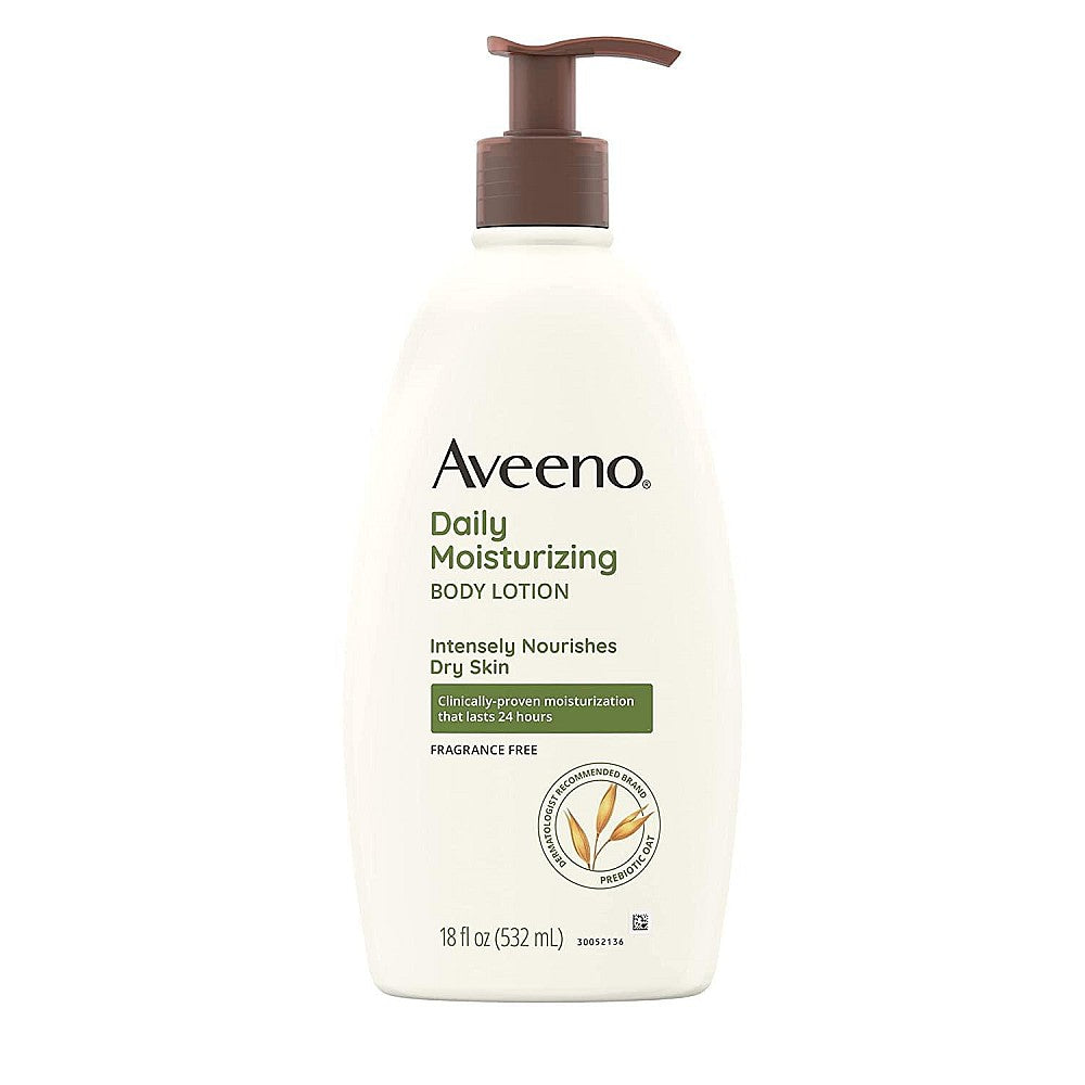 Aveeno Body Lotion, Daily Moisturizing, Fragrance Free 18 Fl Oz Lotion & Moisturizer Pasteur Pharmacy